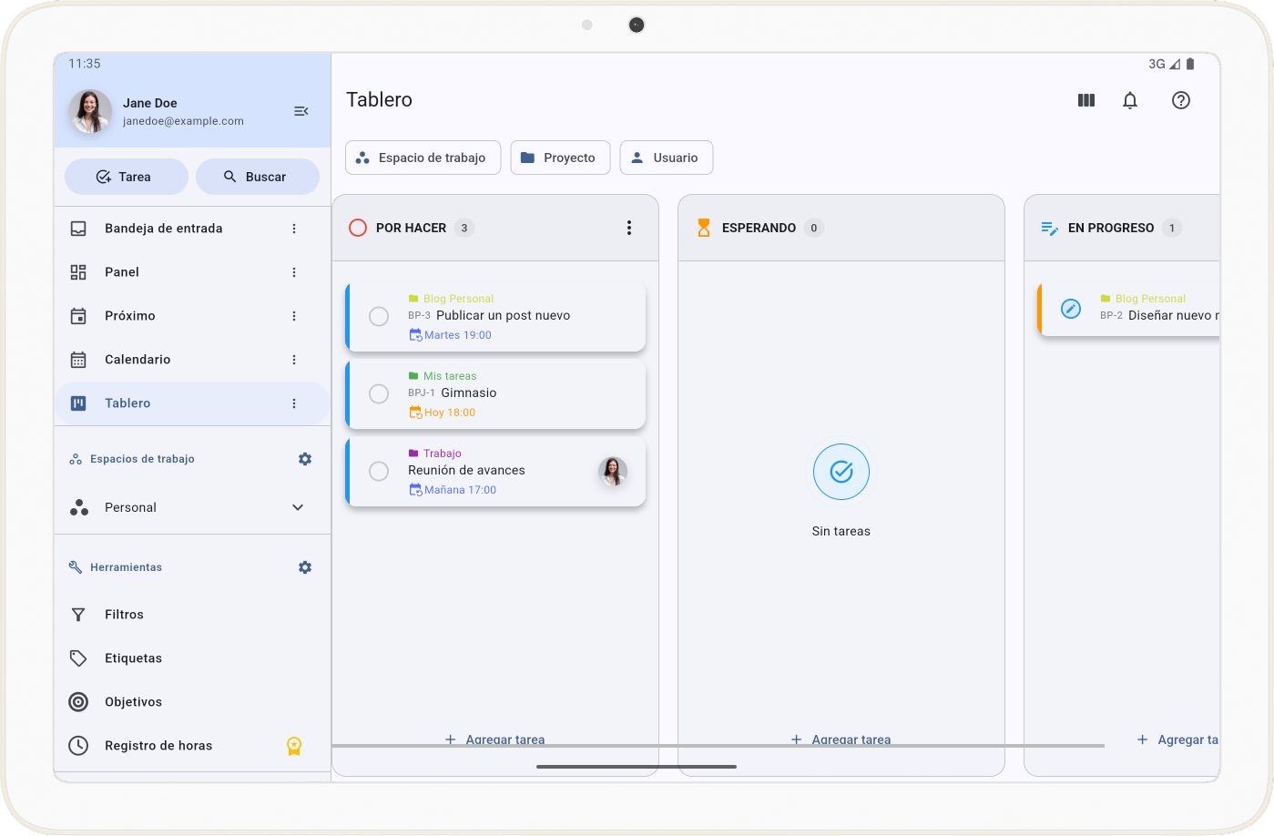 Tablero Kanban en Tarea Cero