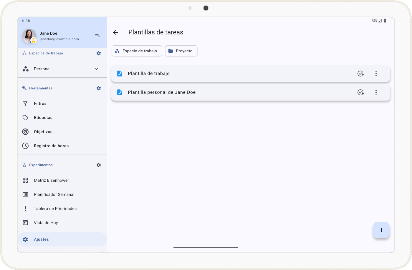 Plantillas de tareas en Tarea Cero